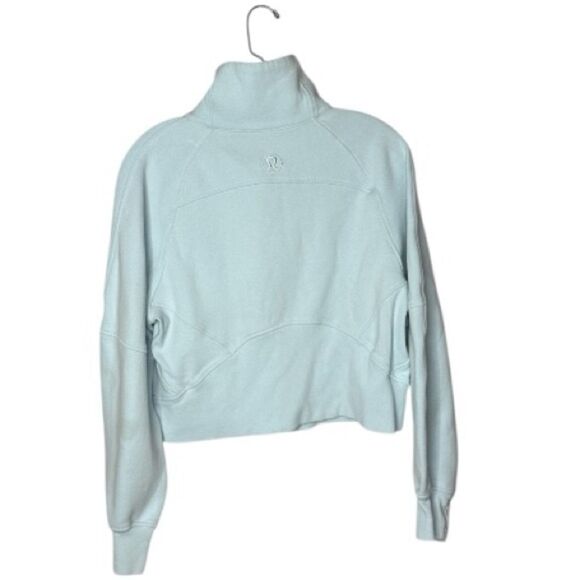 Lululemon Scuba Oversized Funnel Neck Half Zip In Powder Blue. Size XS/S. - Picture 6 of 10